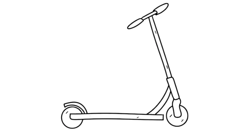 Khám phá thế giới sắc màu qua tô màu xe scooter trẻ em