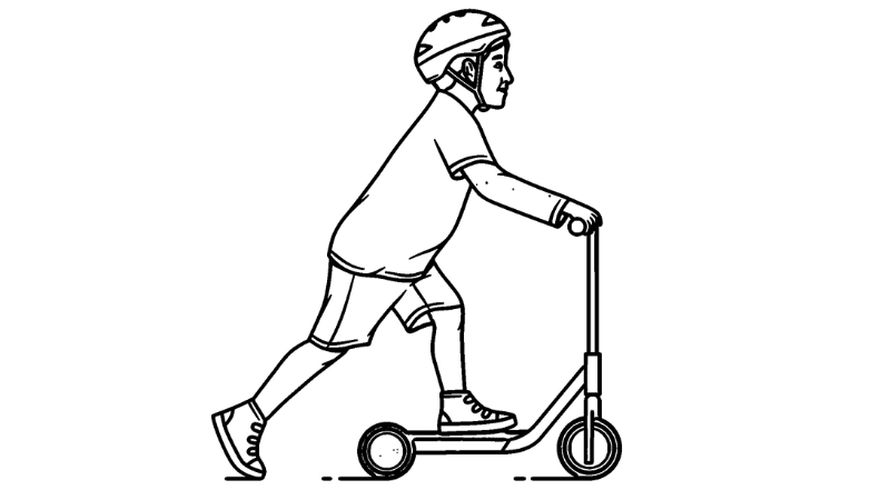 Năng lượng sáng tạo bùng nổ với tranh tô màu xe scooter năng động