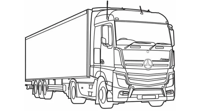 Sáng tạo cùng bé với tranh tô màu xe tải công trường siêu hấp dẫn