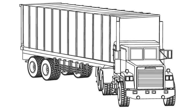 Học tập và giải trí cùng tranh tô màu xe tải xe buýt hấp dẫn