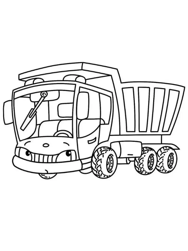 Bé thỏa sức sáng tạo với hình ảnh tô màu xe tải đẹp