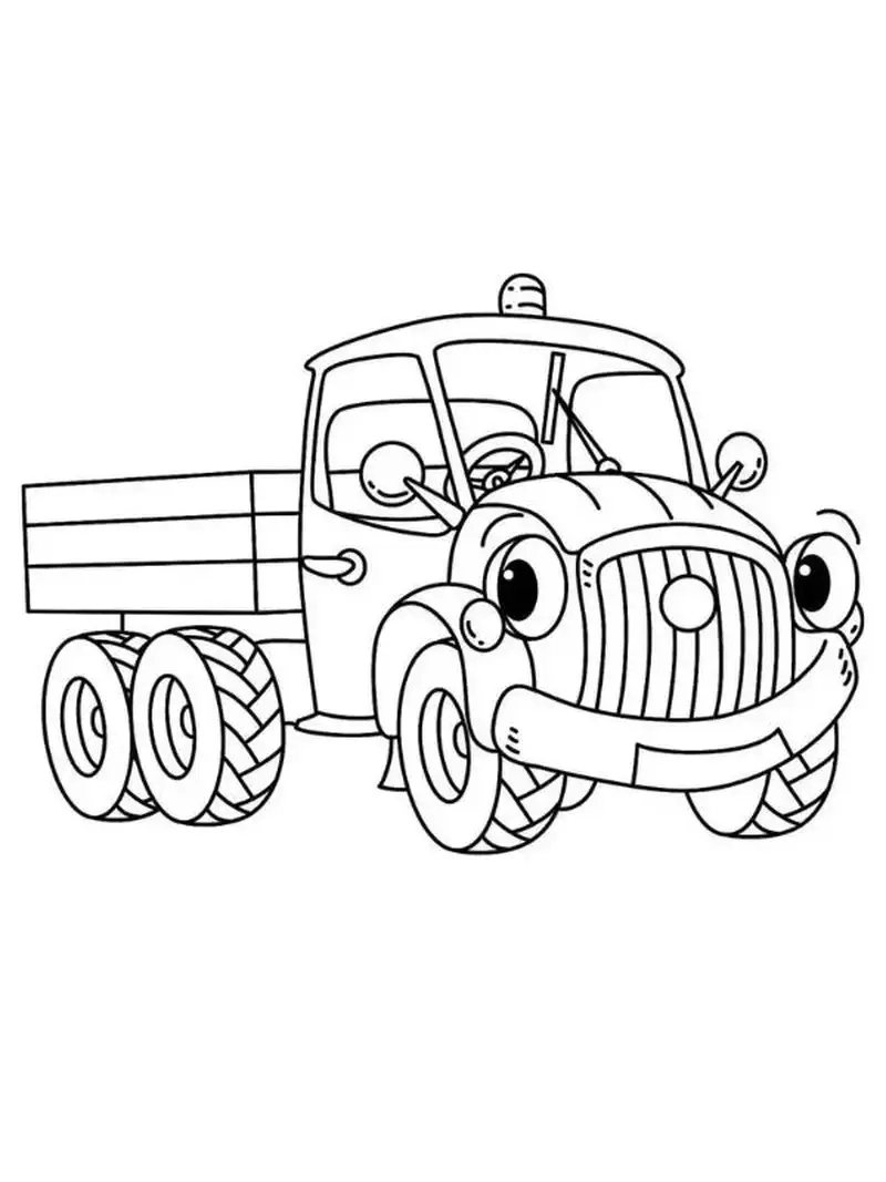 Giúp bé phát triển sáng tạo với tranh tô màu xe tải cho bé