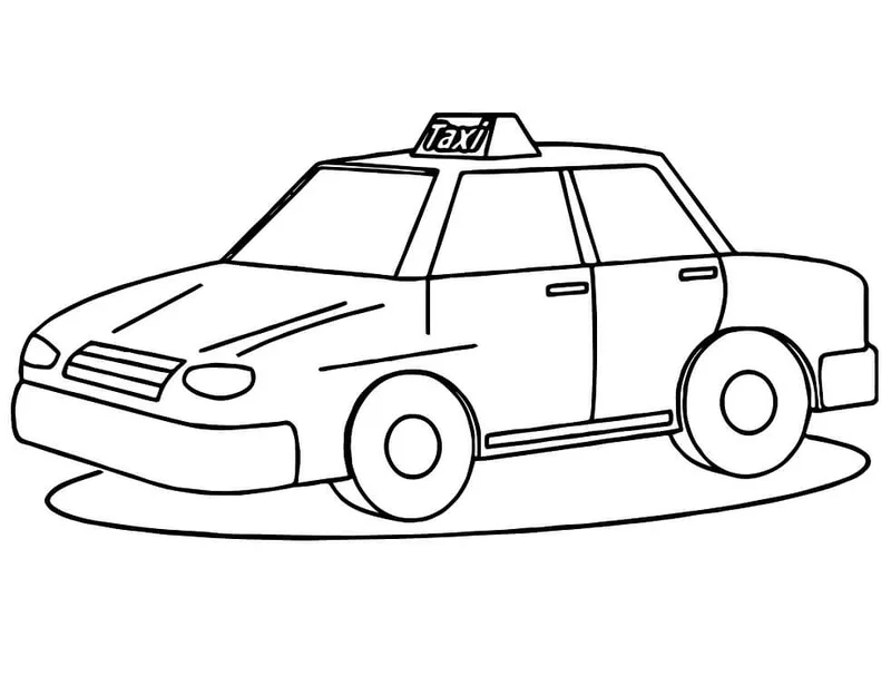 Rèn luyện kỹ năng vẽ đẹp cùng hình tô màu xe taxi