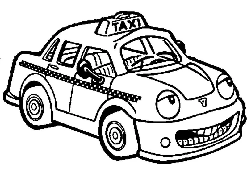 Cùng bé thư giãn mỗi ngày với tô màu xe taxi cho trẻ em