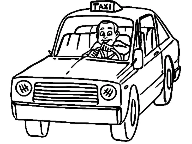 Giúp bé rèn luyện tập trung với tô màu xe taxi