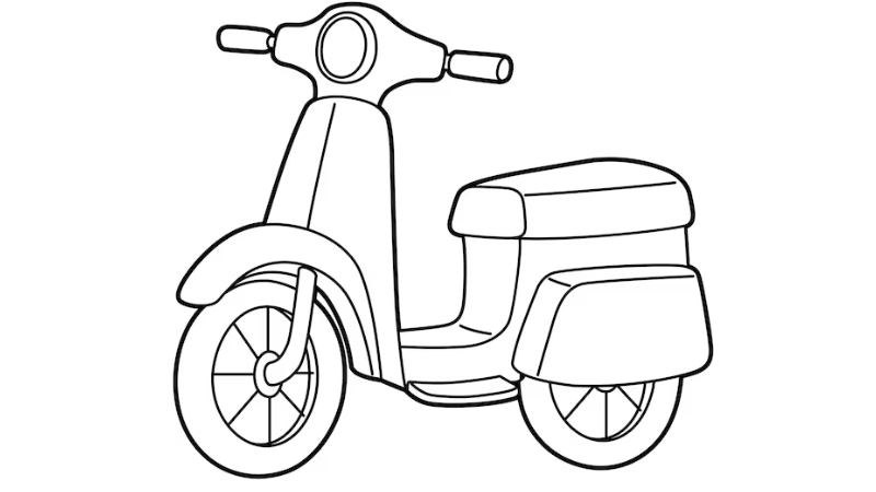 Bé sáng tạo cùng tô màu xe ga đẹp