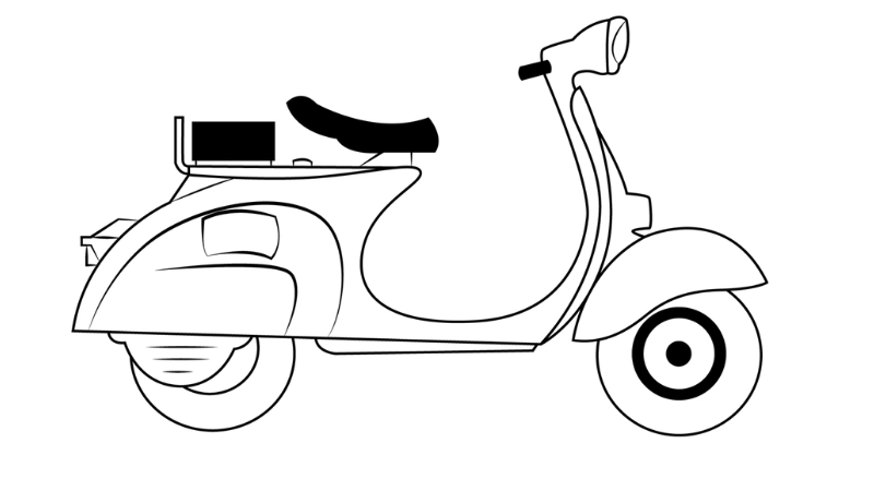 Khám phá mẫu tô màu xe ga Honda cực chất cho bé