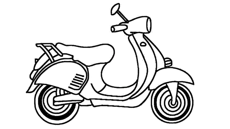 Sáng tạo không giới hạn với tranh tô màu xe ga Yamaha