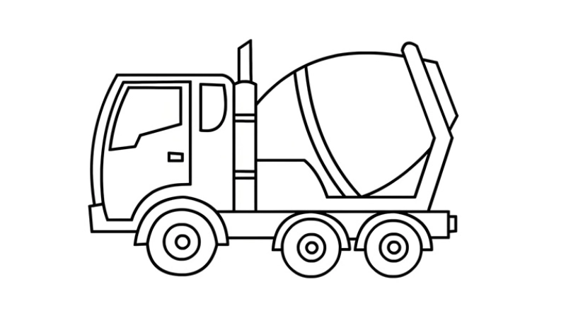 Sáng tạo tinh khôi qua xe trộn bê tông màu trắng