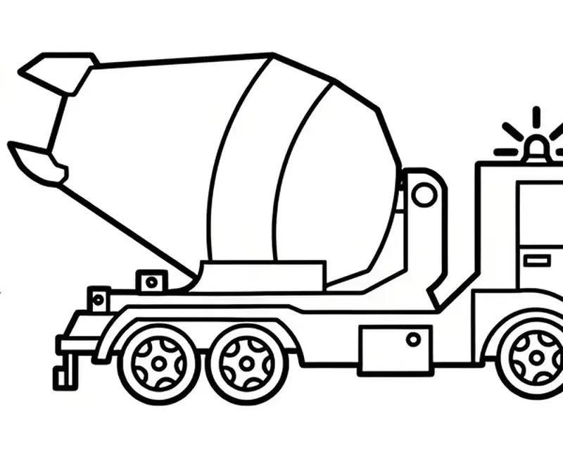 Bé thỏa thích sáng tạo với tô màu xe trộn bê tông