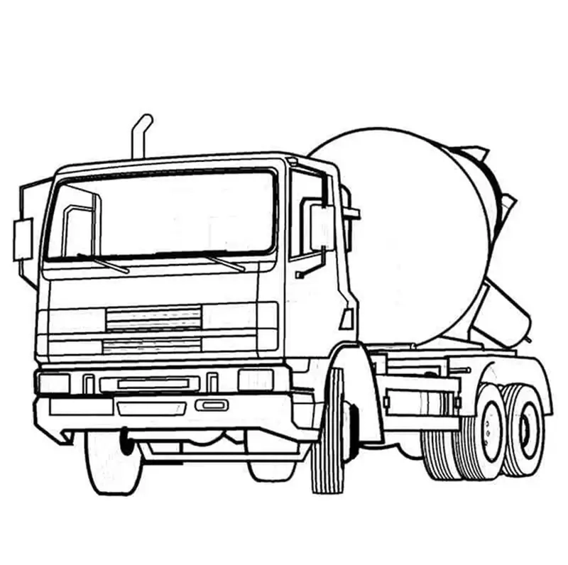 Khám phá thế giới với hình tô màu xe trộn bê tông