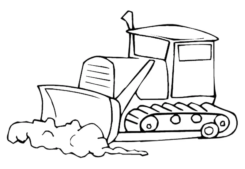 Khám phá công trình khổng lồ qua tranh tô màu xe ủi đất lớn