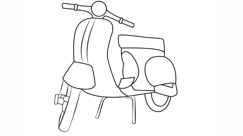 Tranh tô màu xe vespa là như thế nào?