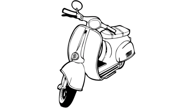 Khám phá ngay tranh tô màu xe Vespa thời trang cực hút mắt