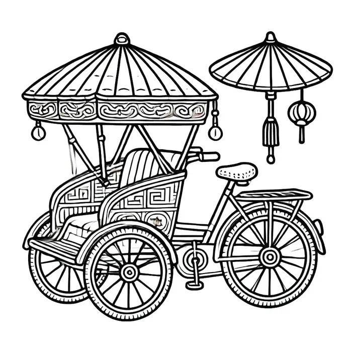 Khơi gợi sáng tạo cho bé với tranh xích lô nhiều mẫu đẹp