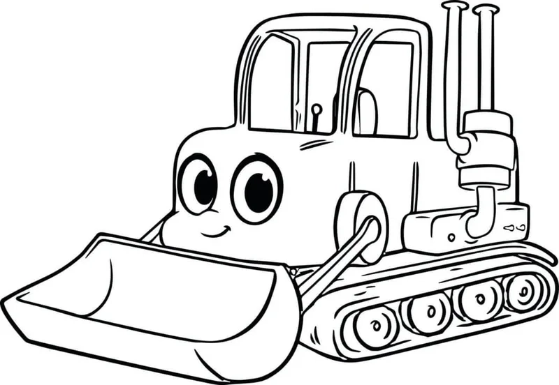 Tập vẽ siêu thú vị với vẽ tranh tô màu xe xúc