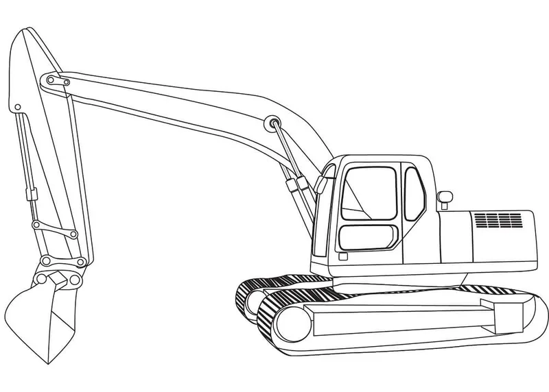 Giúp bé nhận biết nhanh với tô màu xe xúc