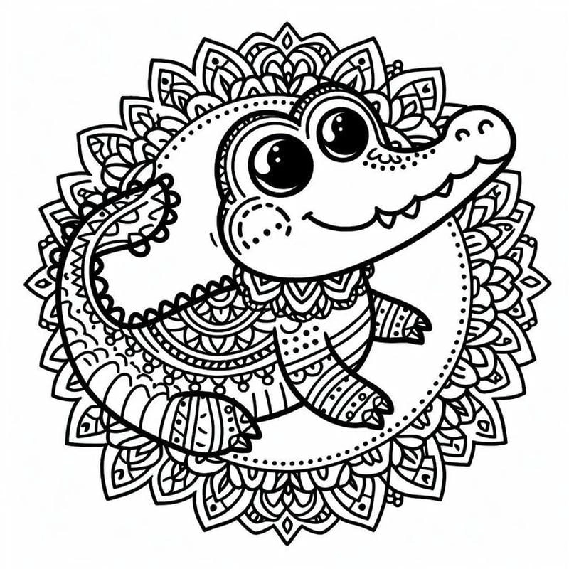 Trang tô màu zentangle động vật trẻ em sinh động hấp dẫn cho bé