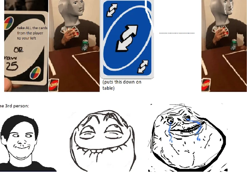 Cười xỉu với bài uno meme phiên bản troll bạn bè bá đạo nhất