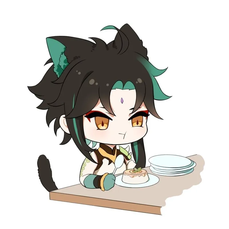 Chọn xiao chibi official để làm điểm nhấn cho avatar