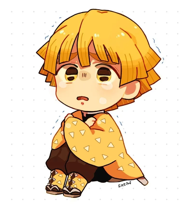 Phong cách mạnh mẽ với zenitsu chibi ngầu