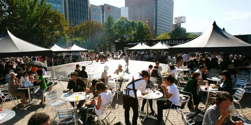 Săn những bức ảnh lễ hội Sapporo Autumn Fest ẩm thực