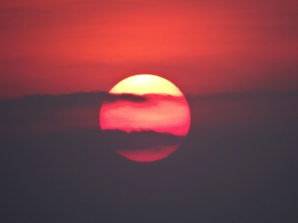 Tranh sơn dầu hoàng hôn sống động đẹp