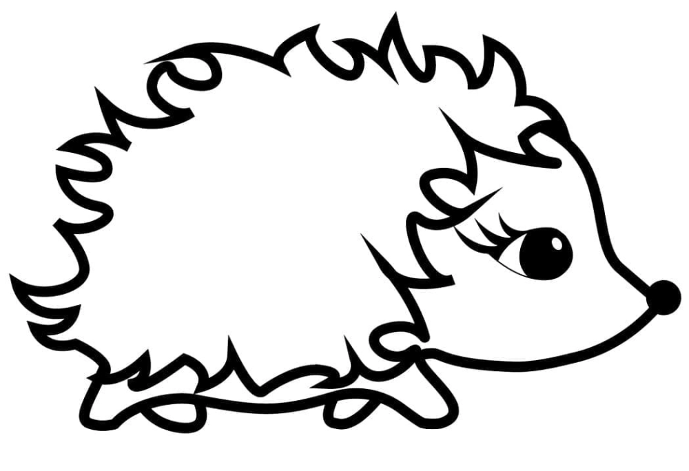 Tranh tô màu con nhím xinh đáng yêu ngọt ngào