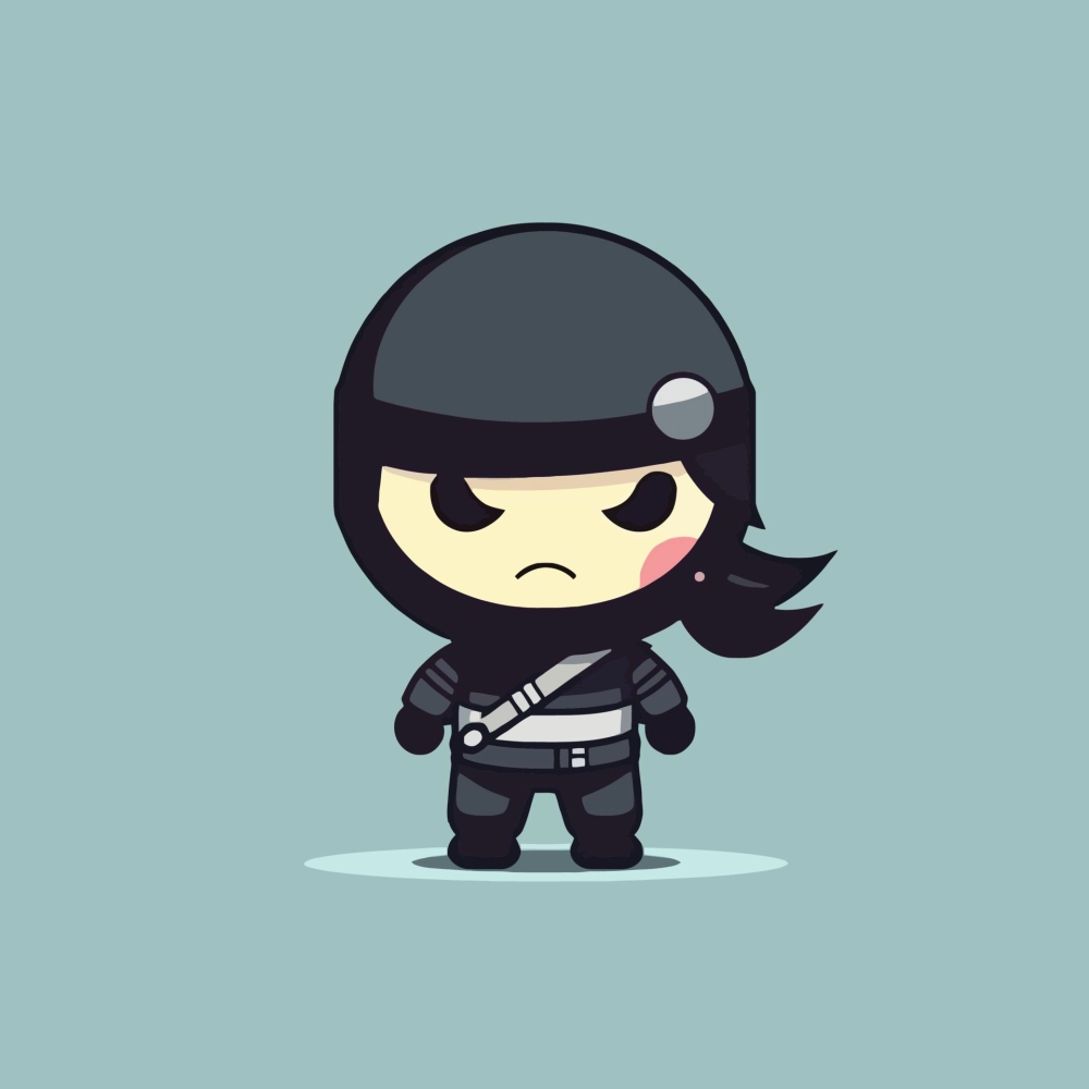 Chibi ninja wallpaper dễ thương phù hợp làm hình nền