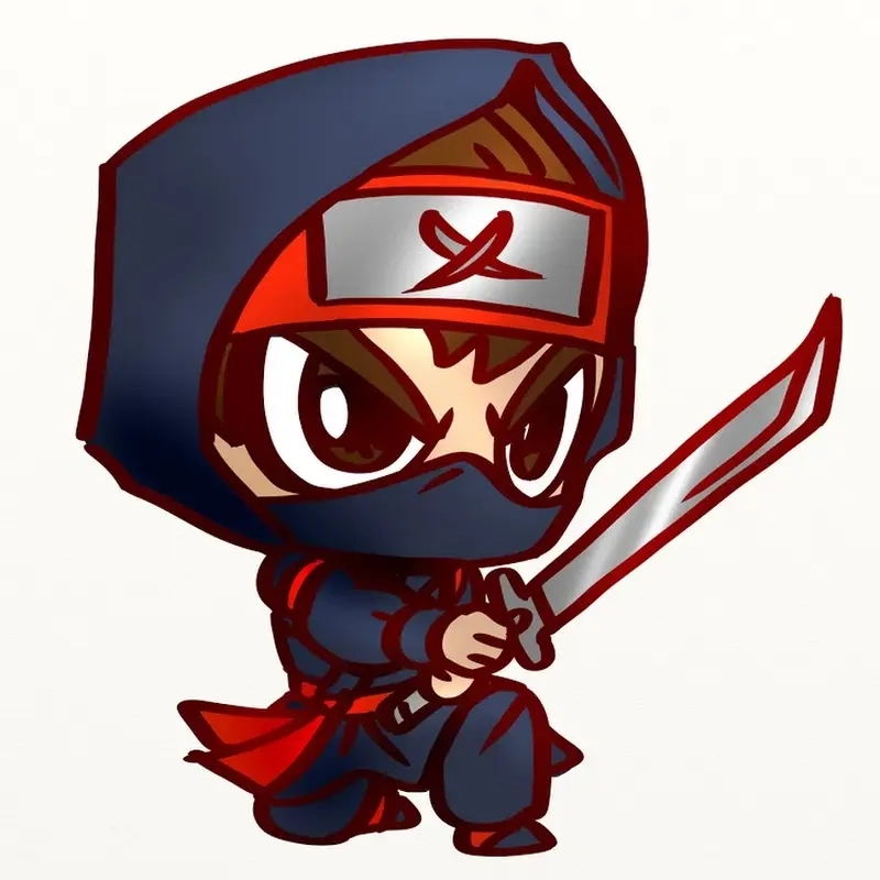 Chibi ninja hoạt hình mang nét vui nhộn và sáng tạo
