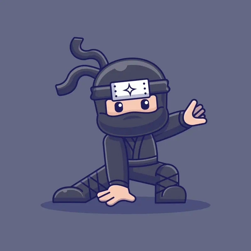 Chibi ninja nhân vật cá tính nhỏ xinh dễ nhận diện