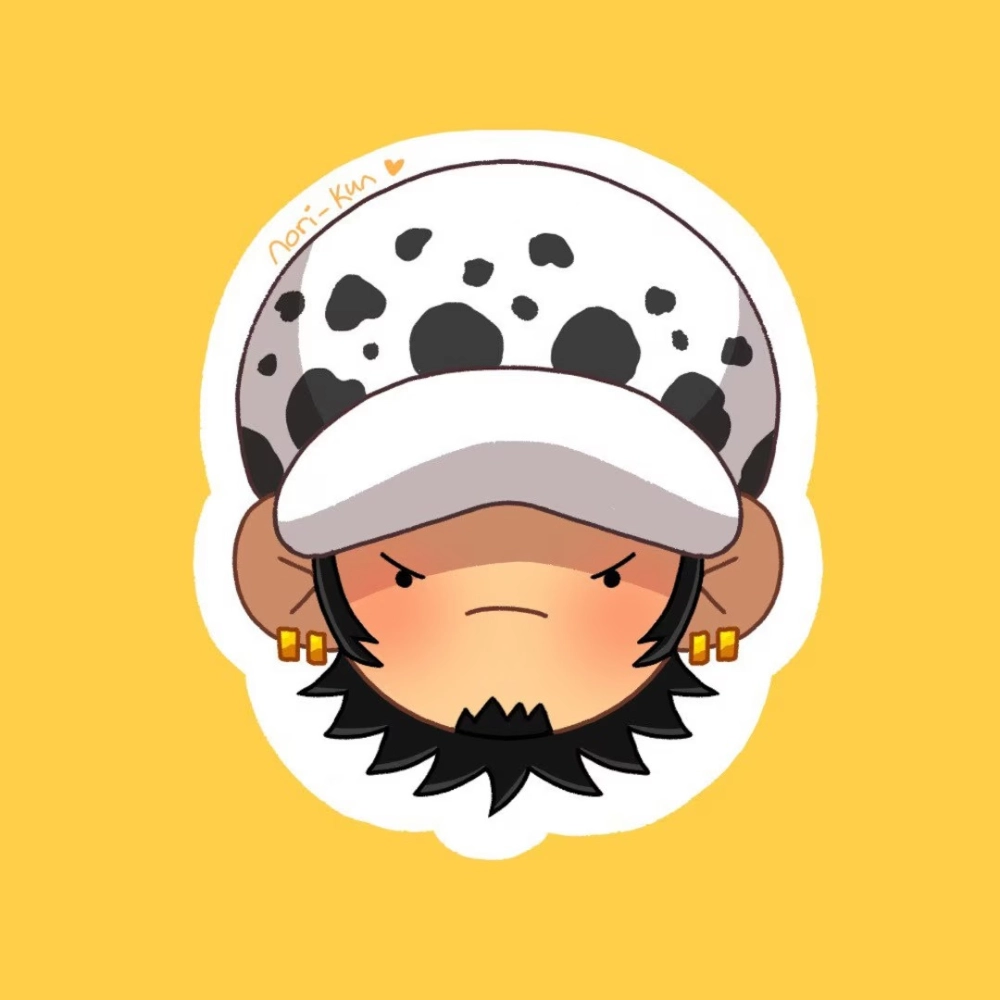 Chibi law digital art hiện đại phù hợp thiết kế số