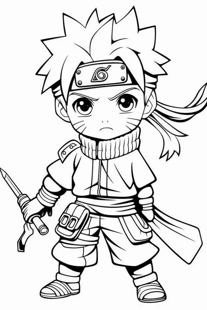 Tranh tô màu anime ngầu phong cách mạnh mẽ phù hợp người thích cá tính