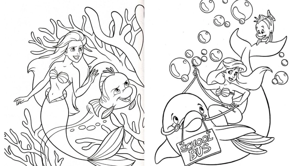 Tranh tô màu công chúa anime cute đáng yêu phù hợp cho bé mới tập tô