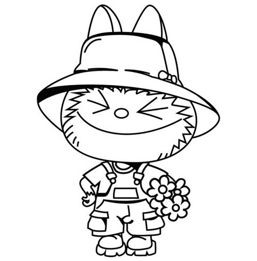 Hình vẽ tranh tô màu labubu rõ ràng phù hợp cho bé tập tô