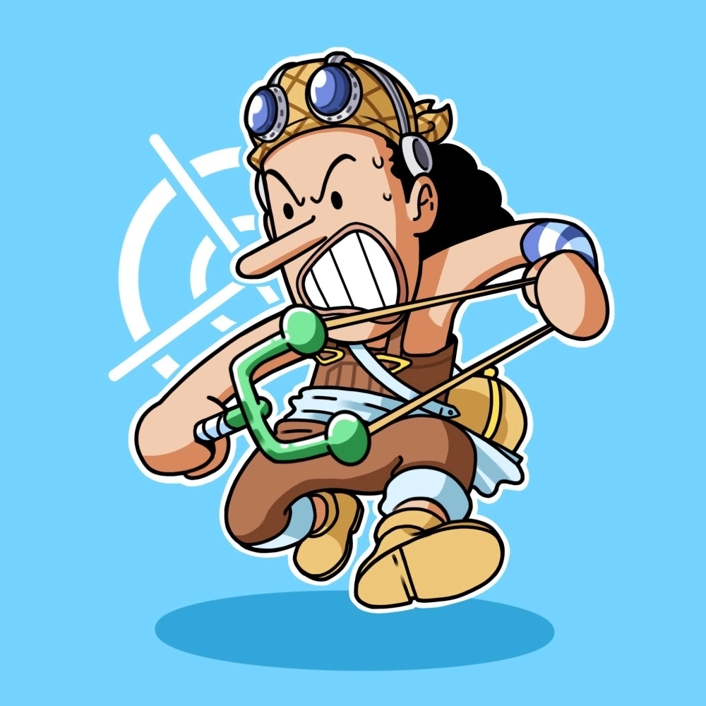 Usopp chibi keychain phụ kiện dễ thương treo balo