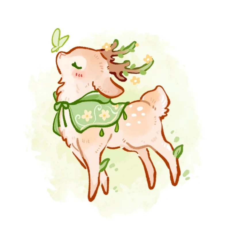 Fan dễ thương không thể bỏ qua chibi hươu kawaii