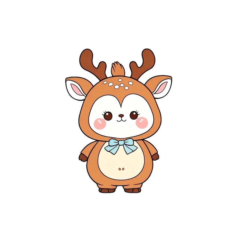 Bộ chibi hươu đẹp cực xinh dành cho fan chibi