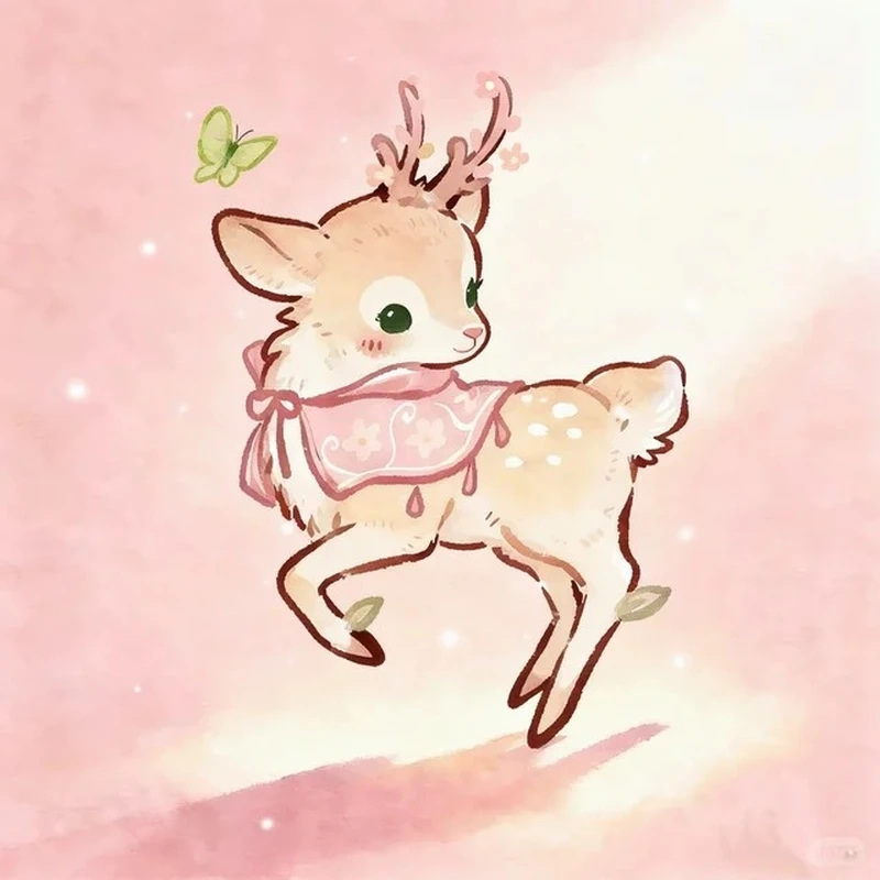 Fan thích mê chibi hươu ngộ nghĩnh cute cực đáng yêu