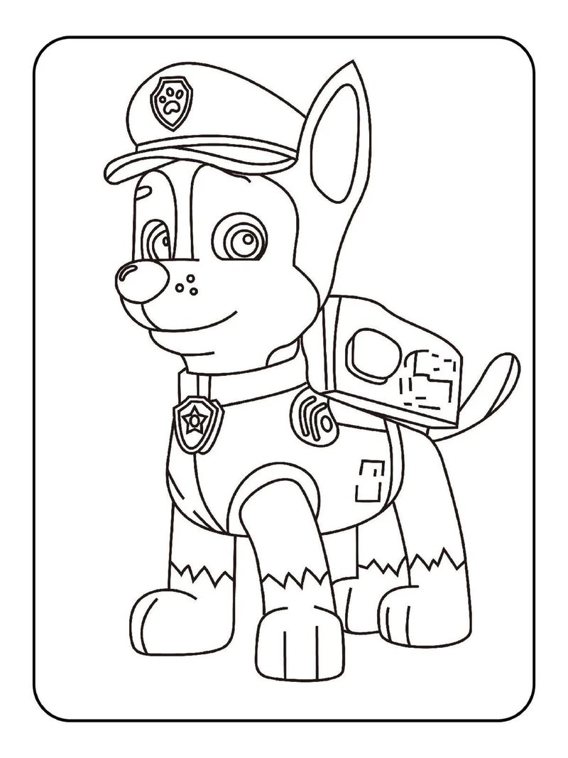Tuyển tập tranh tô màu đội chó cứu hộ cute cực hot cho fan nhí