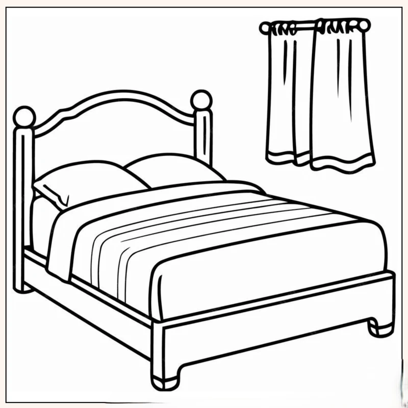 Khám phá tranh tô màu cái giường ngộ nghĩnh khiến bé cười thích thú