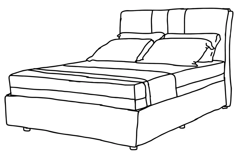 Cực đáng yêu với tranh tô màu cái giường dễ thương cho bé tập tô