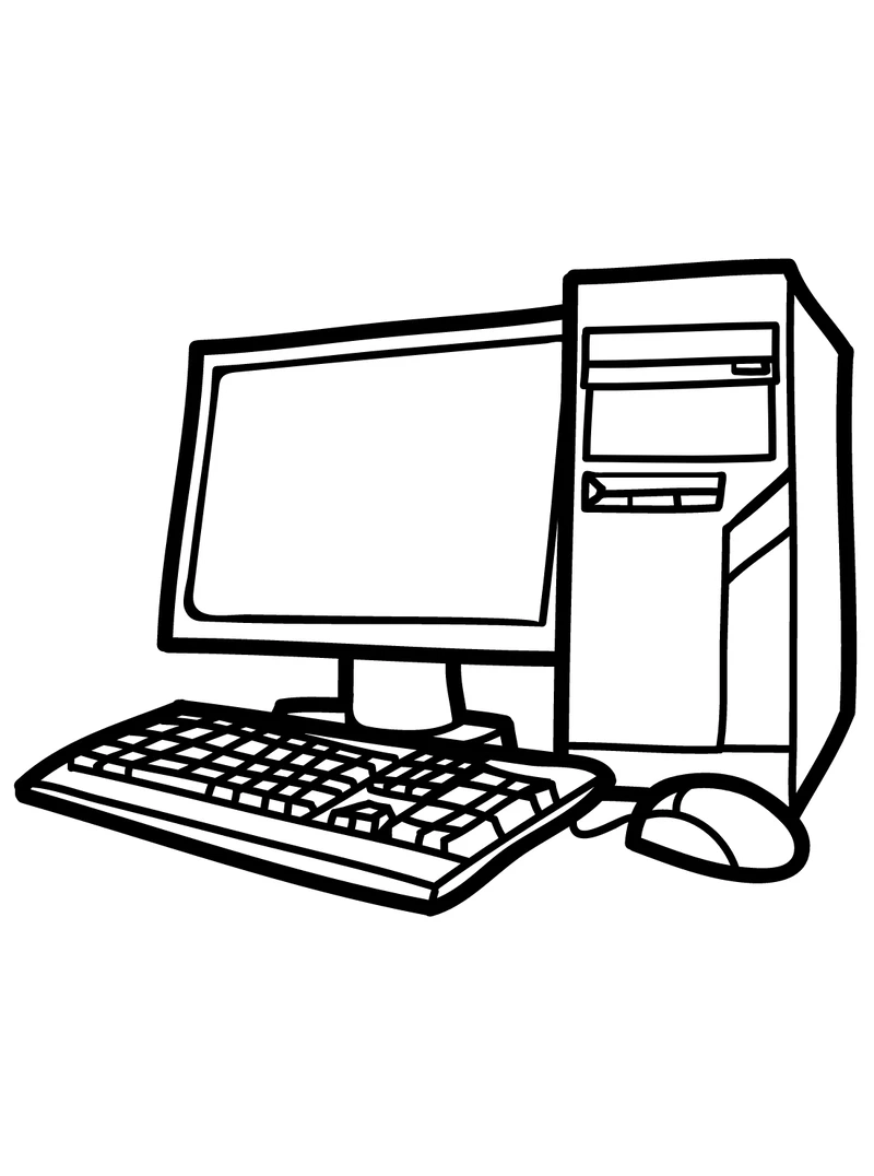 Khám phá tranh tô màu cái máy tính độc đáo cực thú vị cho bé