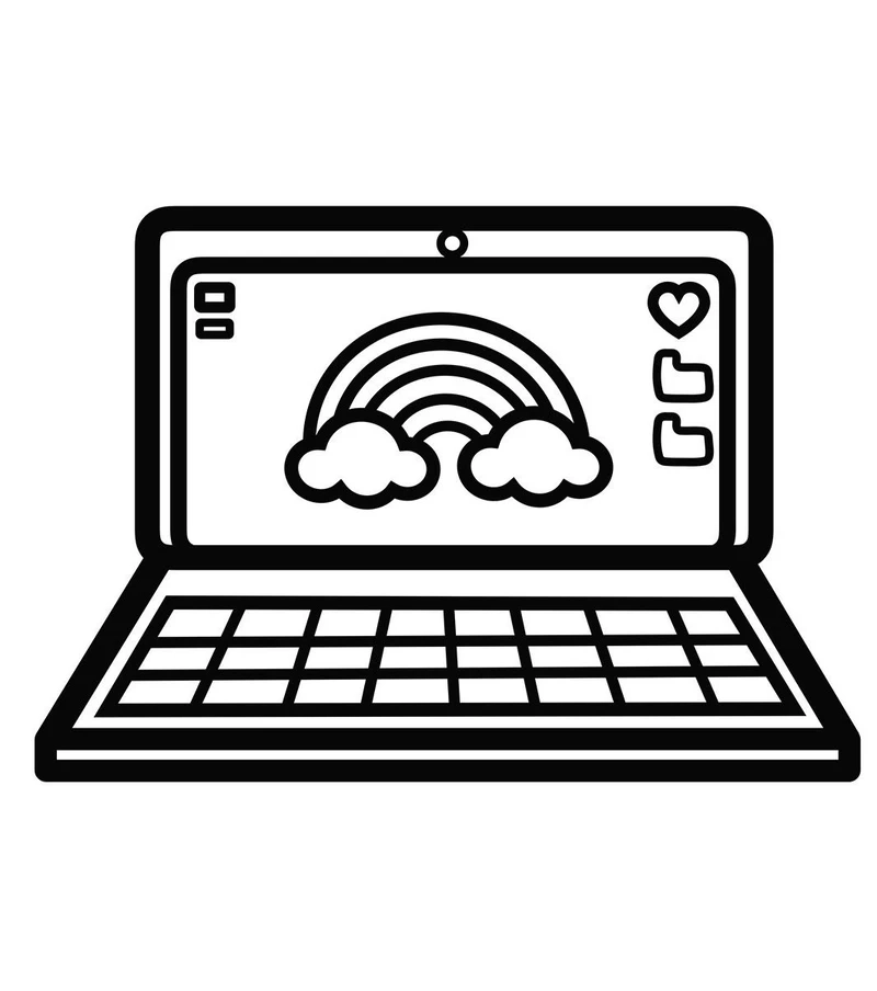 Tuyển chọn hình ảnh tranh tô màu cái máy tính cực thú vị