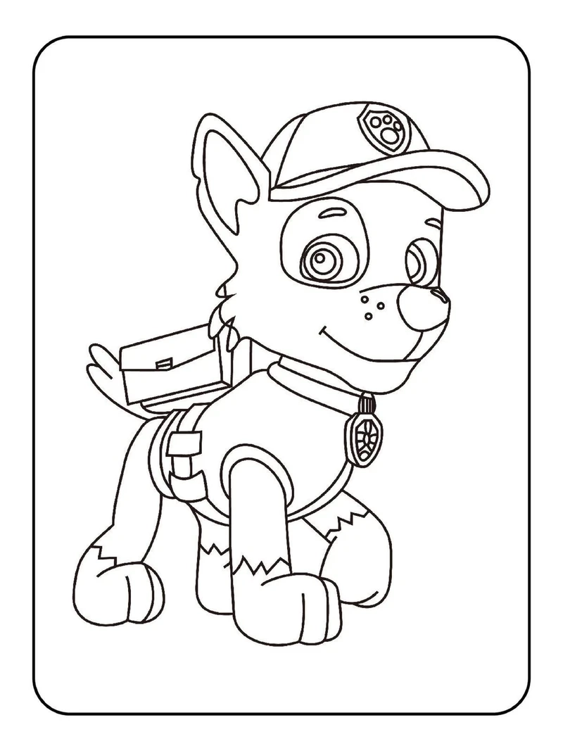 Bé thích mê bộ tranh tô màu đội chó cứu hộ dễ thương siêu đáng yêu