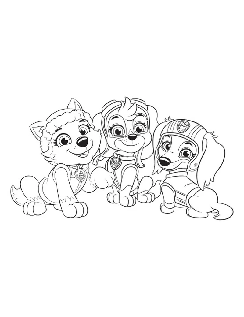 Tuyển chọn hình ảnh tranh tô màu đội chó cứu hộ cực thú vị cho bé