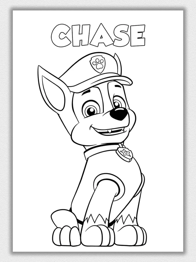 Bộ tranh tô màu đội chó cứu hộ HD cực nét cho bé tô màu