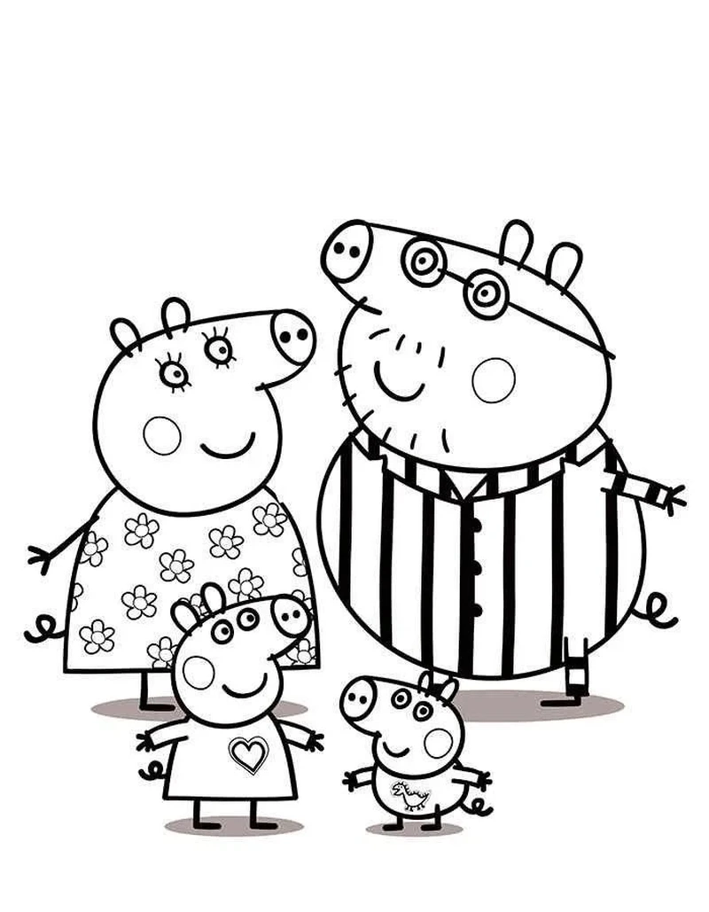 Bé sẽ thích mê tranh tô màu Peppa Pig đáng yêu cực dễ thương