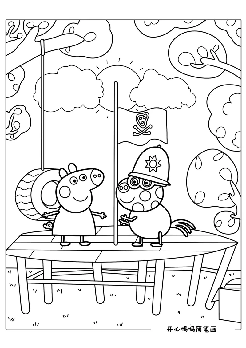 Tuyển tập tranh tô màu Peppa Pig chibi siêu ngộ nghĩnh cho bé