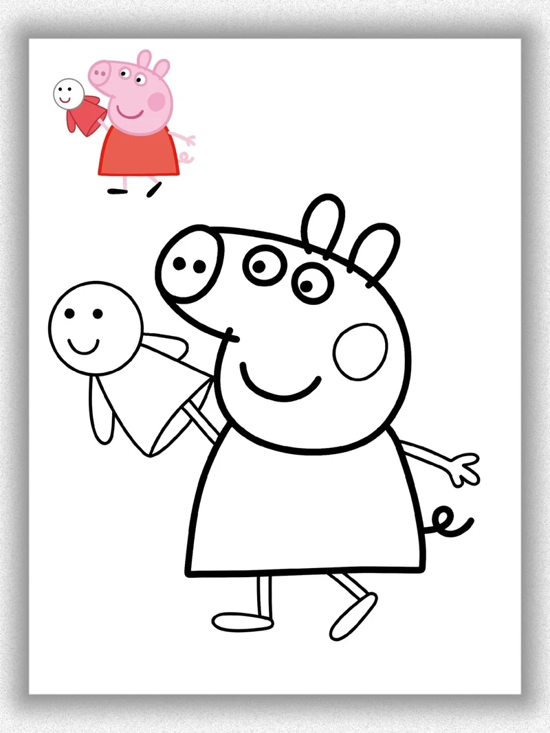 Tải ngay tranh tô màu Peppa Pig miễn phí cực đẹp cho bé
